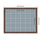 Framed Fabric Pinboard Light Blue Plaid Wall Organization