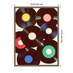 Sylvie Retro Vinyl Framed Canvas by Honey Island Studio