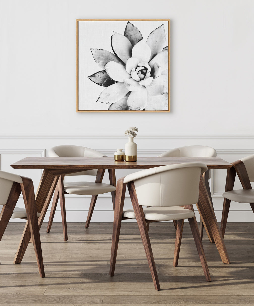 Sylvie Succulent Framed Canvas by Simon Te of Tai Prints