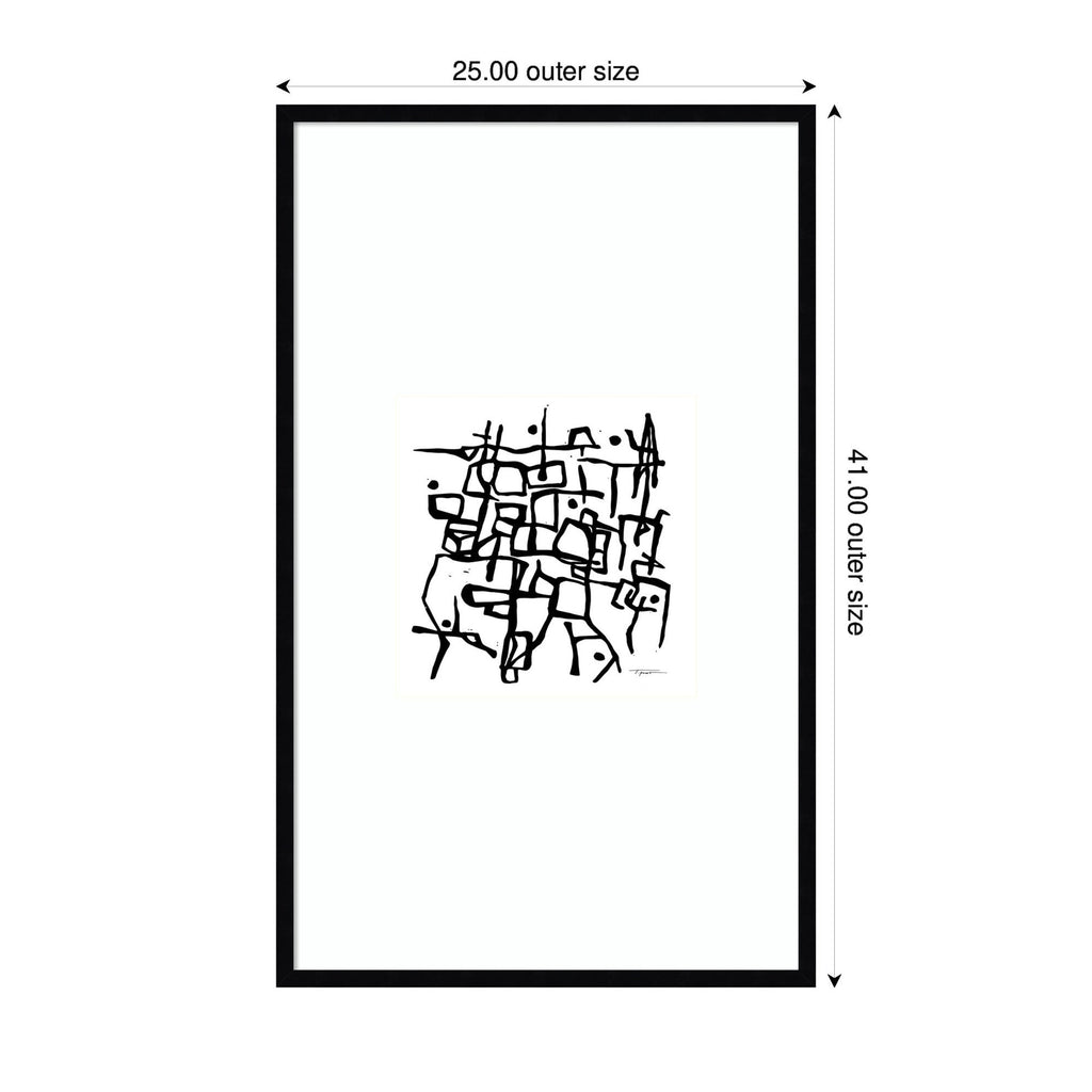 Organic Lines BW Grayscale by Statement Goods Framed Wall Art Print
