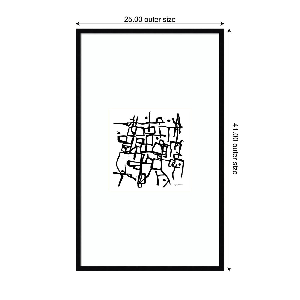 Organic Lines BW Grayscale by Statement Goods Framed Wall Art Print