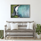 Sylvie Maui Black Sand Beach 1 Framed Canvas by Rachel Bolgov