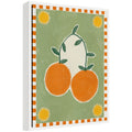 Sylvie Lush Duo 5 Orange Framed Canvas by Shatha Al Dafai