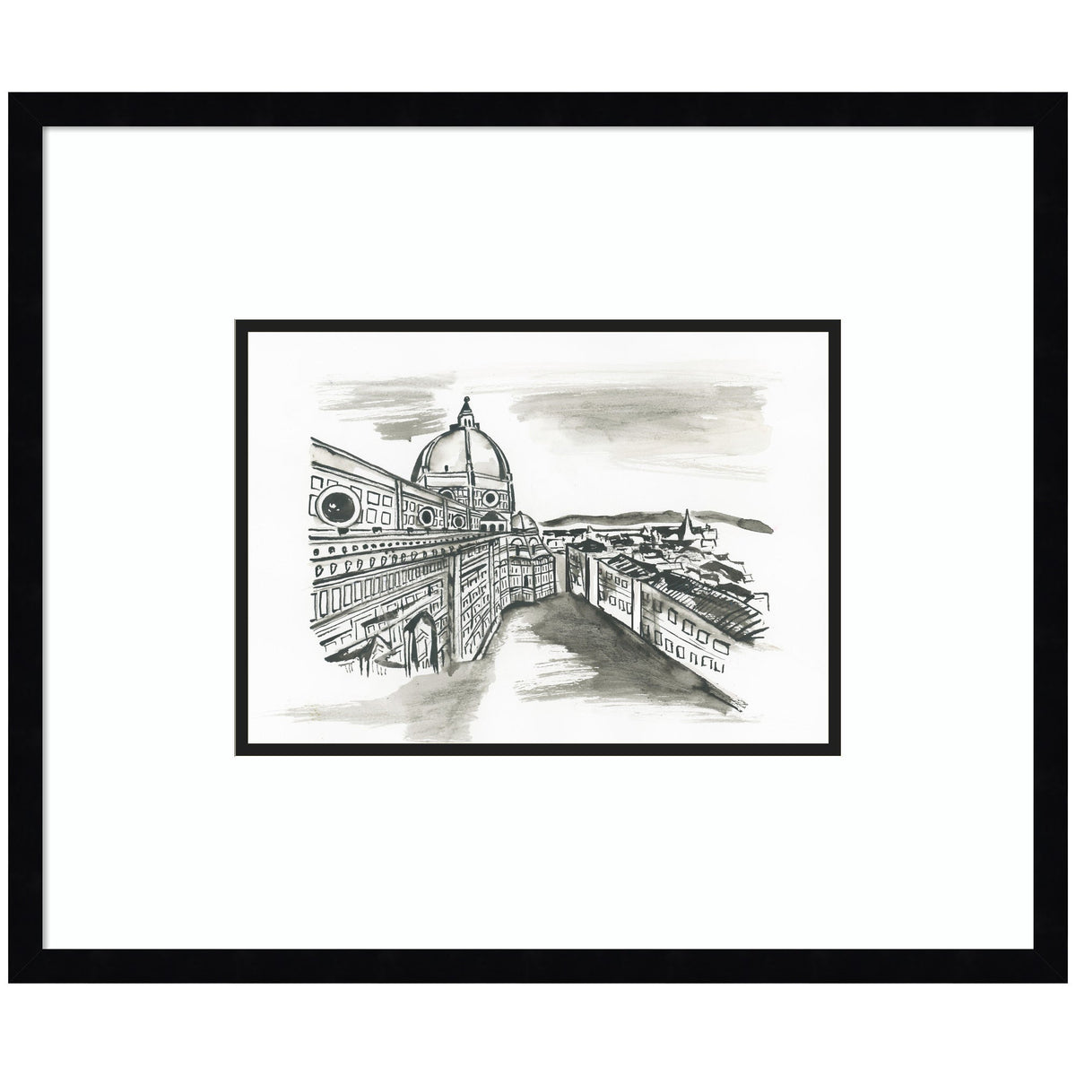 Postcard Florence by Teju Reval Framed Wall Art Print
