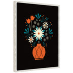 Sylvie Floral Red Vase Framed Canvas by Amber Leaders