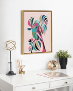 Sylvie Parakeet Framed Canvas by Rachel Lee of My Dream Wall