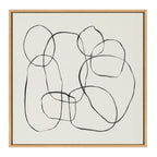 Sylvie Dancing Circles Framed Canvas by Teju Reval of SnazzyHues
