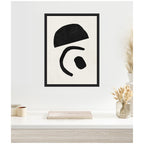 Sylvie Black Geometric Abstract 3 Framed Canvas by July Art Prints
