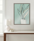 Blake Serene Growth Framed Printed Glass by Elizabeth Silver