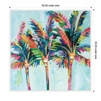 Sylvie Rainbow Coconuts Framed Canvas by Rachel Christopoulos