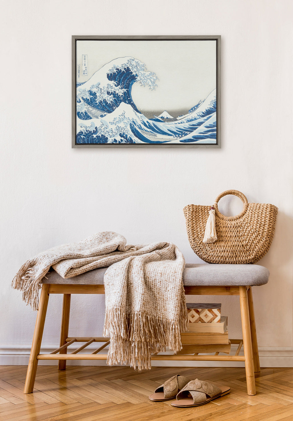 Sylvie Katsushika Hokusai Under the Wave off Kanagawa aka The Great Wave 1830 Framed Canvas by The Art Institute of Chicago