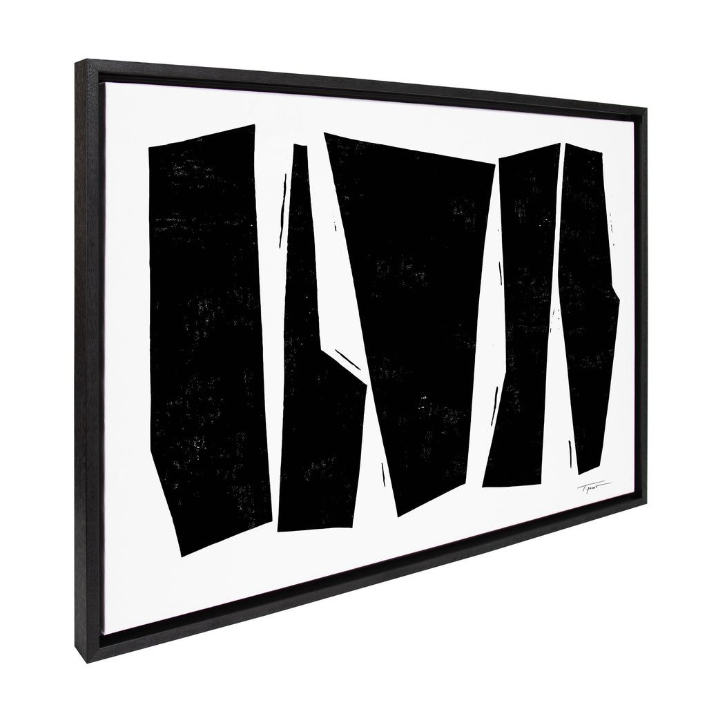 Sylvie Colliding Shapes Framed Canvas by Statement Goods