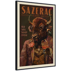 WG Sazerac Bison Buffalo by The Whiskey Ginger Framed Canvas Wall Art Print