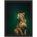 Twilight Emerald Green Leopard by The Creative Bunch Studio Framed Wall Art Print