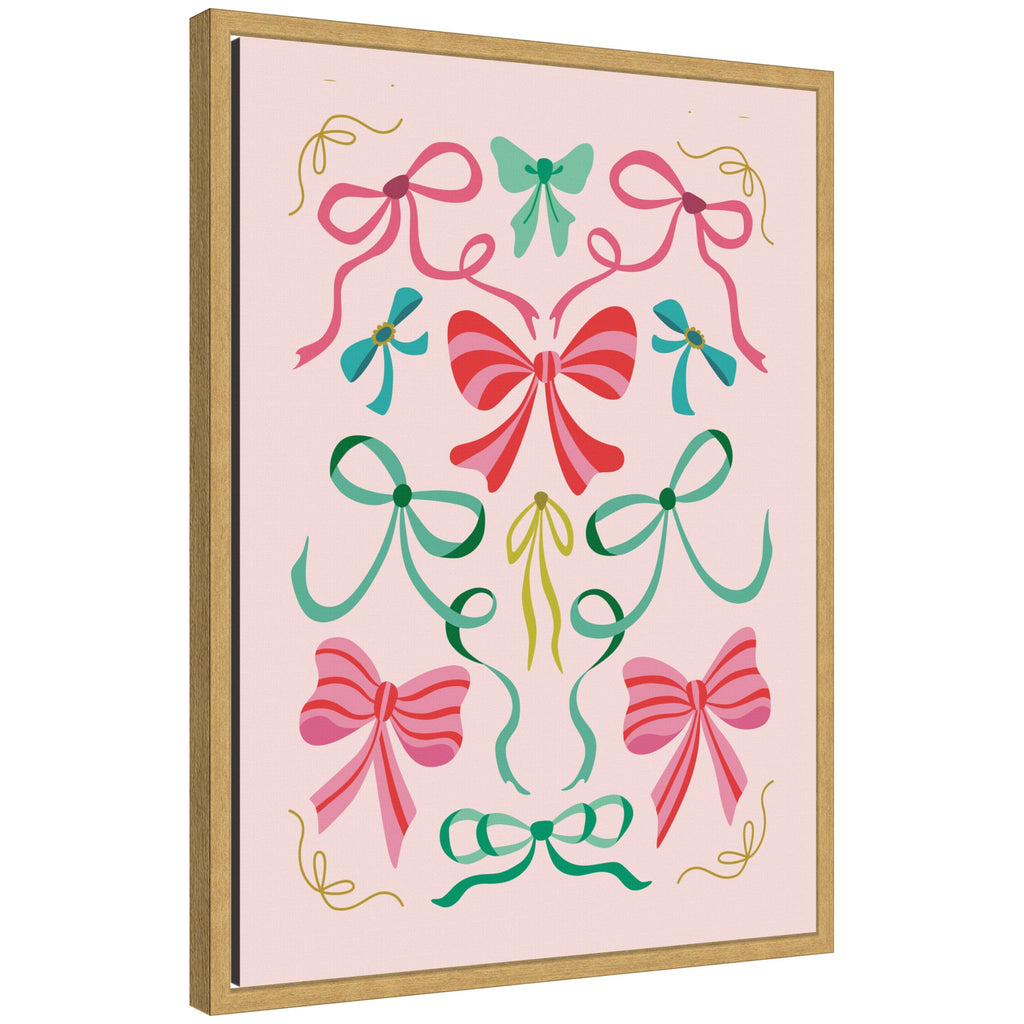 Sylvie Framed Canvas Christmas Bows by Rachel Lee