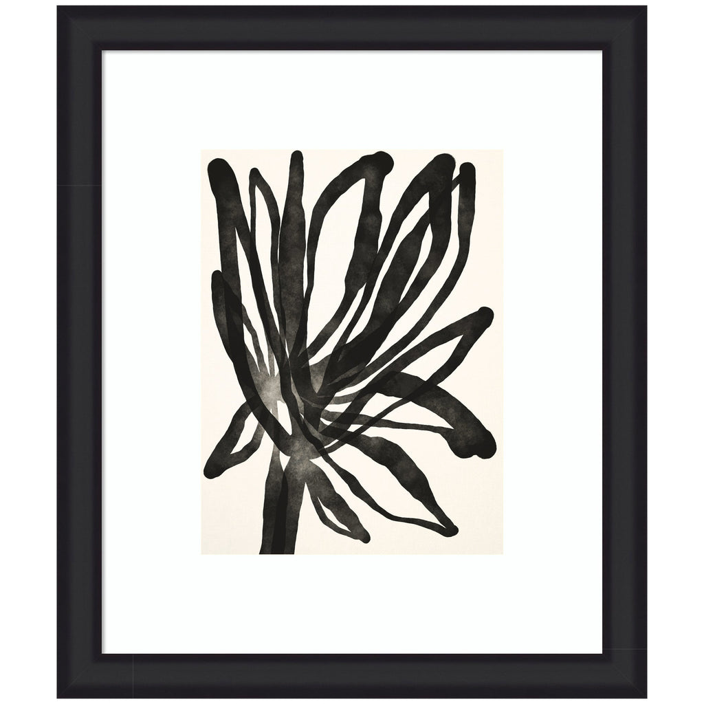 Framed Art Dark Floral by Alicia Bock