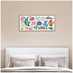 Sylvie Fun Colorful Tropical Fish Framed Canvas by Rachel Lee