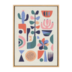 Sylvie Mid Century Succulents Framed Canvas by Rachel Lee of My Dream Wall