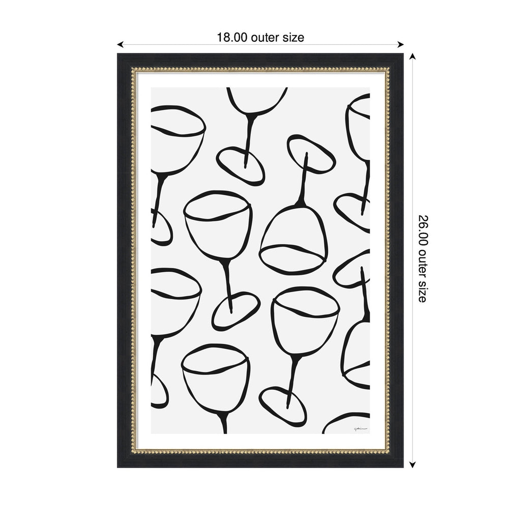 Wine Everywhere by Gabrielly Guedes Framed Wall Art Print