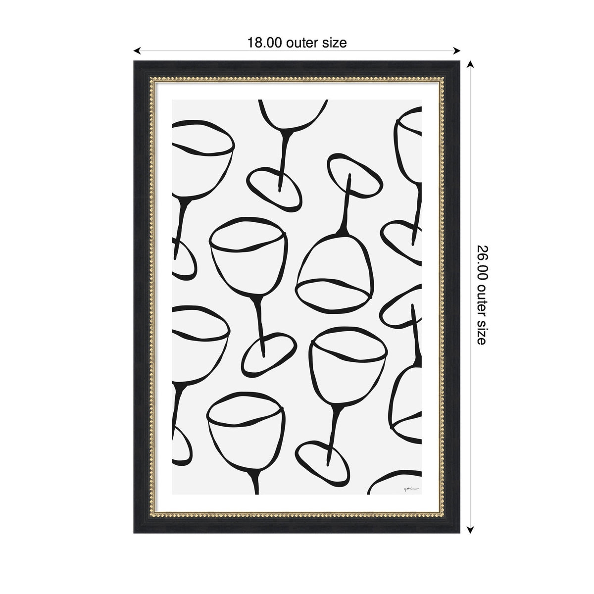 Wine Everywhere by Gabrielly Guedes Framed Wall Art Print