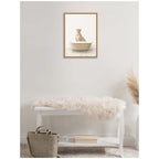 Sylvie Cheetah in Terrazzo Bathtub Framed Canvas by Amy Peterson