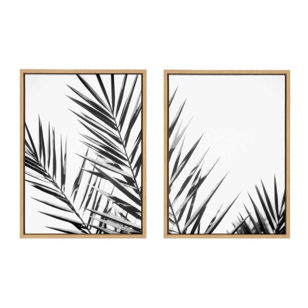 Sylvie Palm I and II BW Framed Canvas by Amy Lighthall