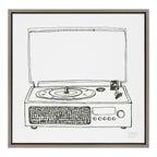 Sylvie Victrola Record Player Framed Canvas by Statement Goods