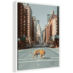 Sylvie Urban Tiger in the City Framed Canvas by Michael Schauer