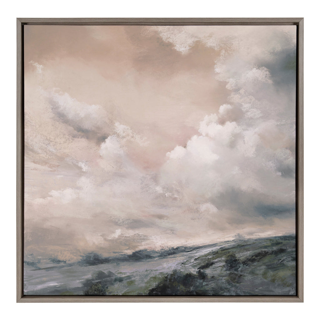 Sylvie When the North Wind Blows- Sepia Framed Canvas by Nel Whatmore