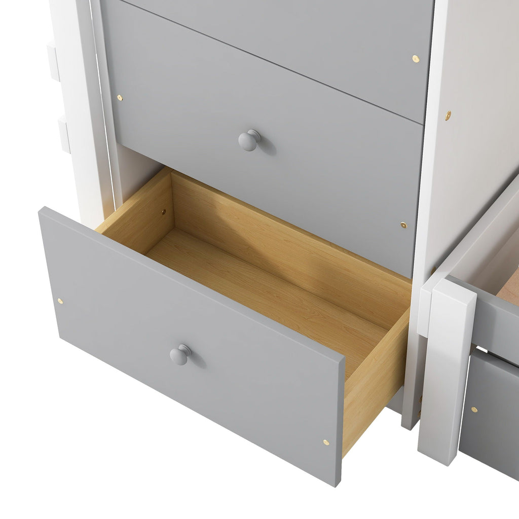 Loft Bunk Bed With Drawers And Ladder