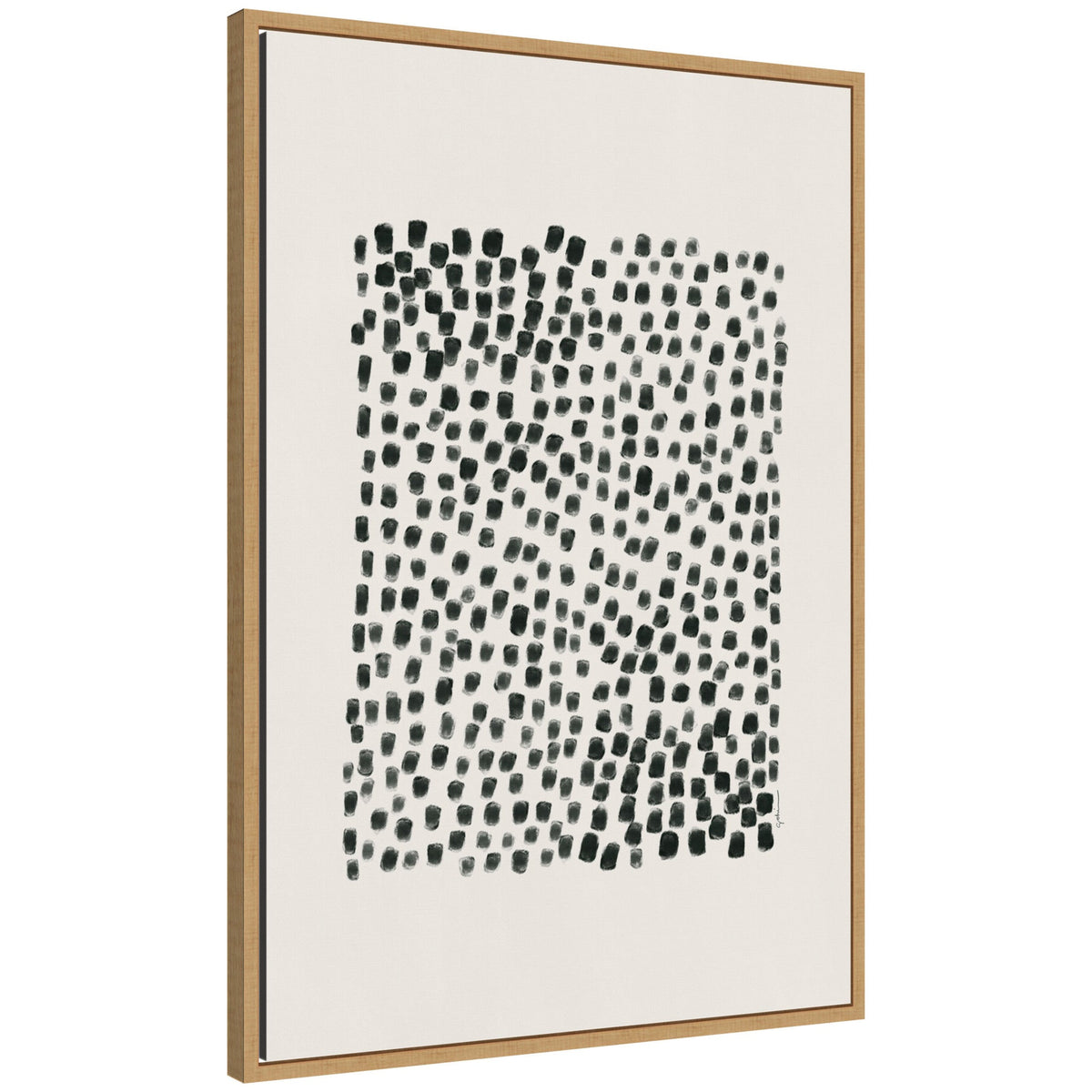 Abstract Black by Gabrielly Guedes Framed Canvas Wall Art Print