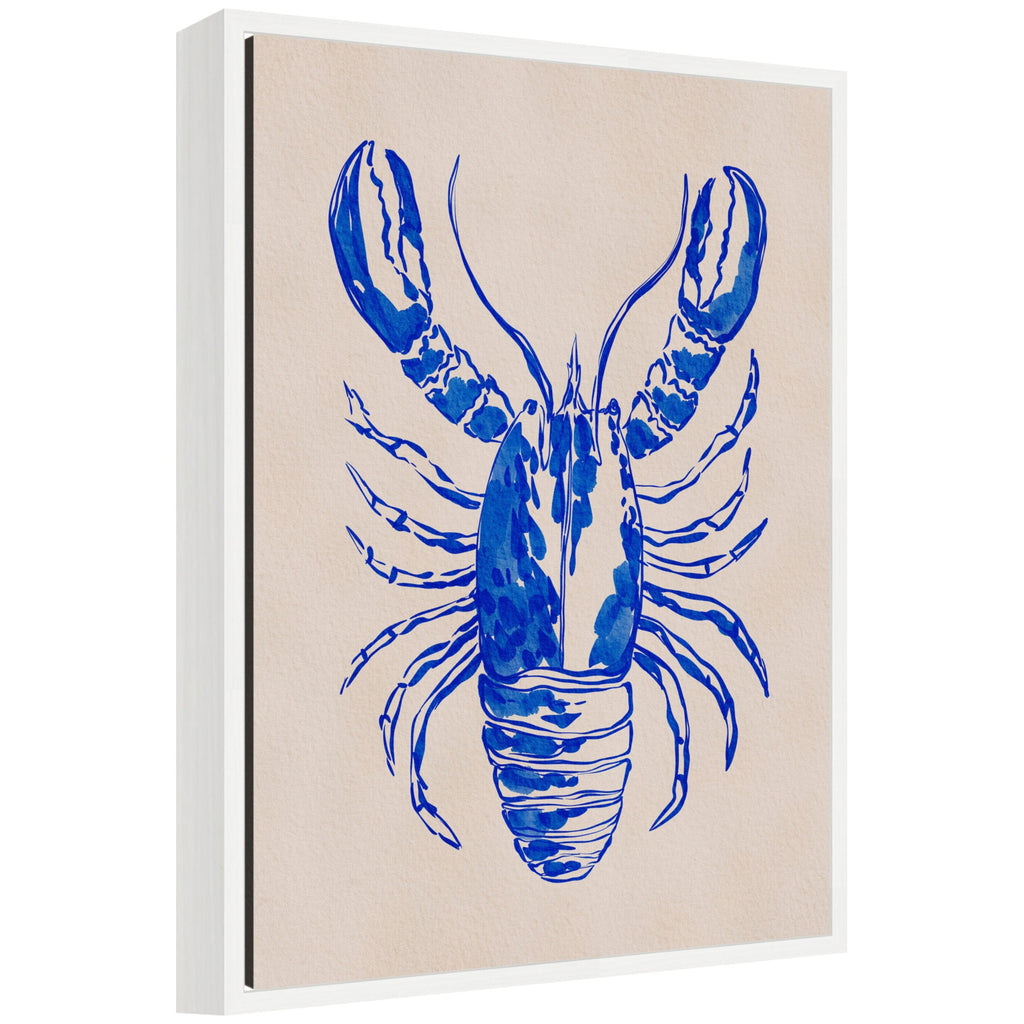 Sylvie Lobster Framed Canvas by Nikita Jariwala