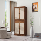 4 Door Storage Cabinet With 1 Drawer, With 4 Adjustable Inner Shelves