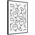 Wine Everywhere by Gabrielly Guedes Framed Canvas Wall Art Print