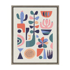Sylvie Mid Century Succulents Framed Canvas by Rachel Lee of My Dream Wall