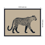 Modern Linocut Leopard 2 by The Creative Bunch Studio Framed Canvas Wall Art Print