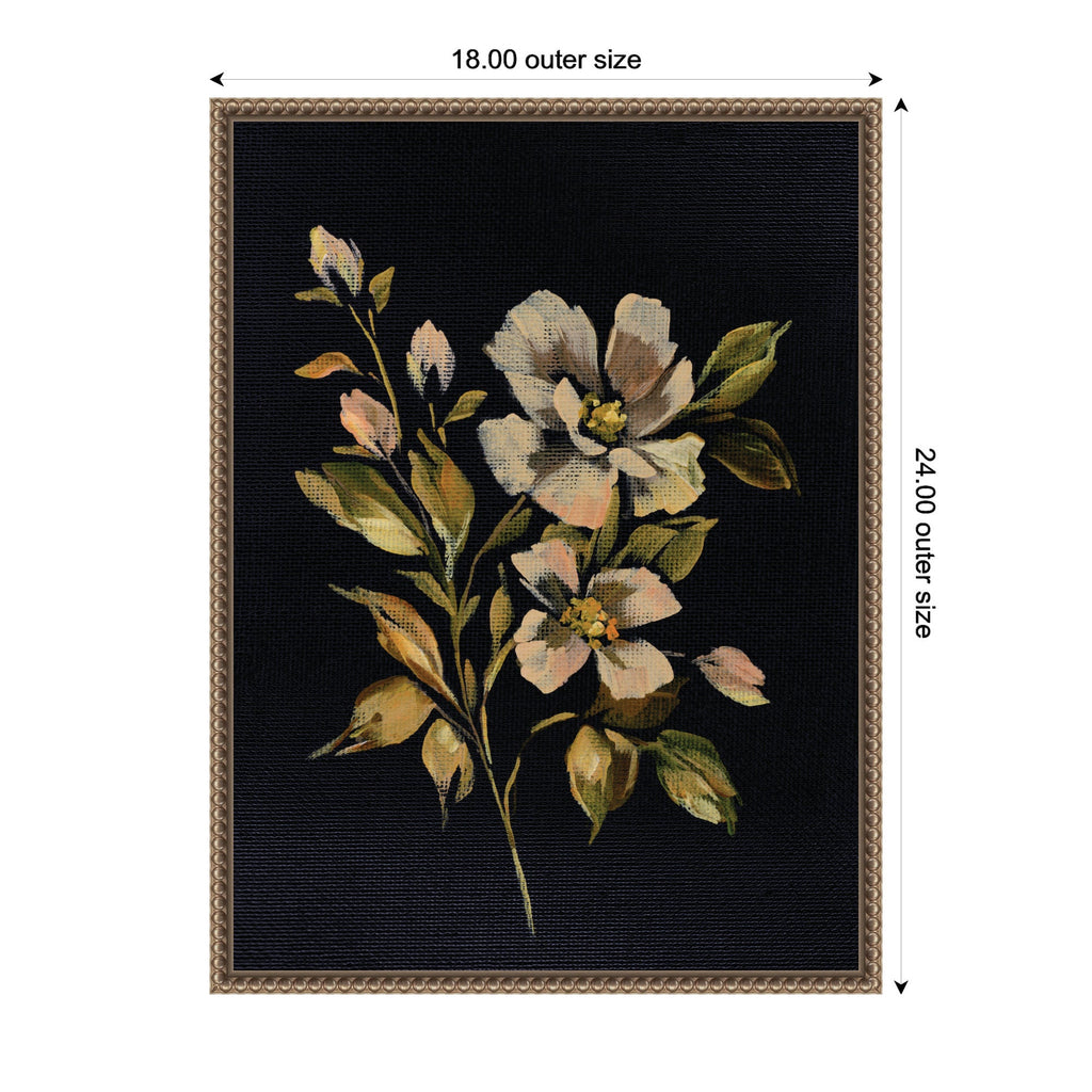 Sylvie Moody Floral 7 Framed Canvas by Annie Quigley