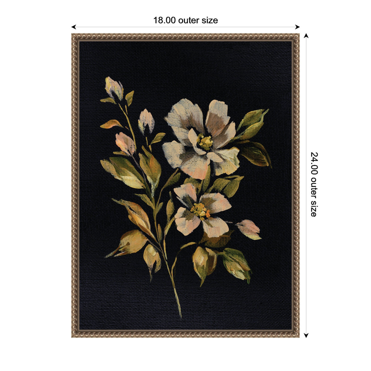 Sylvie Moody Floral 7 Framed Canvas by Annie Quigley
