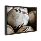 Sylvie Softball Close Up Framed Canvas by Shawn St. Peter