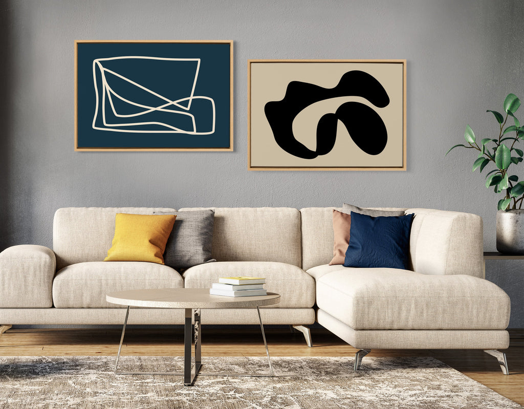 Sylvie Abstract 10 Framed Canvas by Apricot and Birch