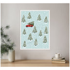Sylvie Framed Canvas Christmas Tree Hunt by Bex Morley Design