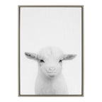 Sylvie Baby Goat Framed Canvas by Simon Te Tai