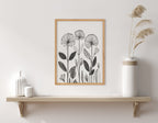 Gallery Simple Modern Linocut Botanicals Print by The Creative Bunch Studio