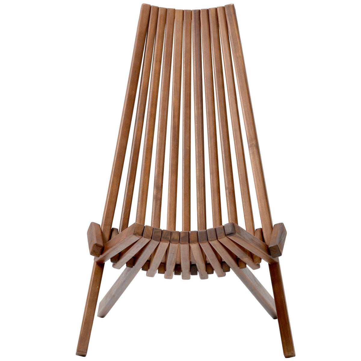 Folding Wood Chair, Portable Solid Wood Seating For Indoor Or Outdoor Use - Natural