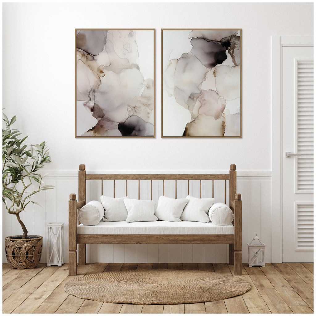 Smoke No. 1 & No. 2 2 Piece Framed Canvas Wall Art Set by Amy Lighthall