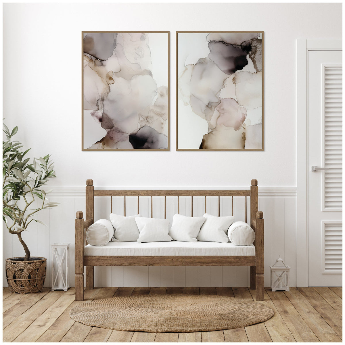 Smoke No. 1 & No. 2 2 Piece Framed Canvas Wall Art Set by Amy Lighthall