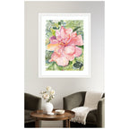 Framed Art Pink Hibiscus In Antigua by Patricia Shaw