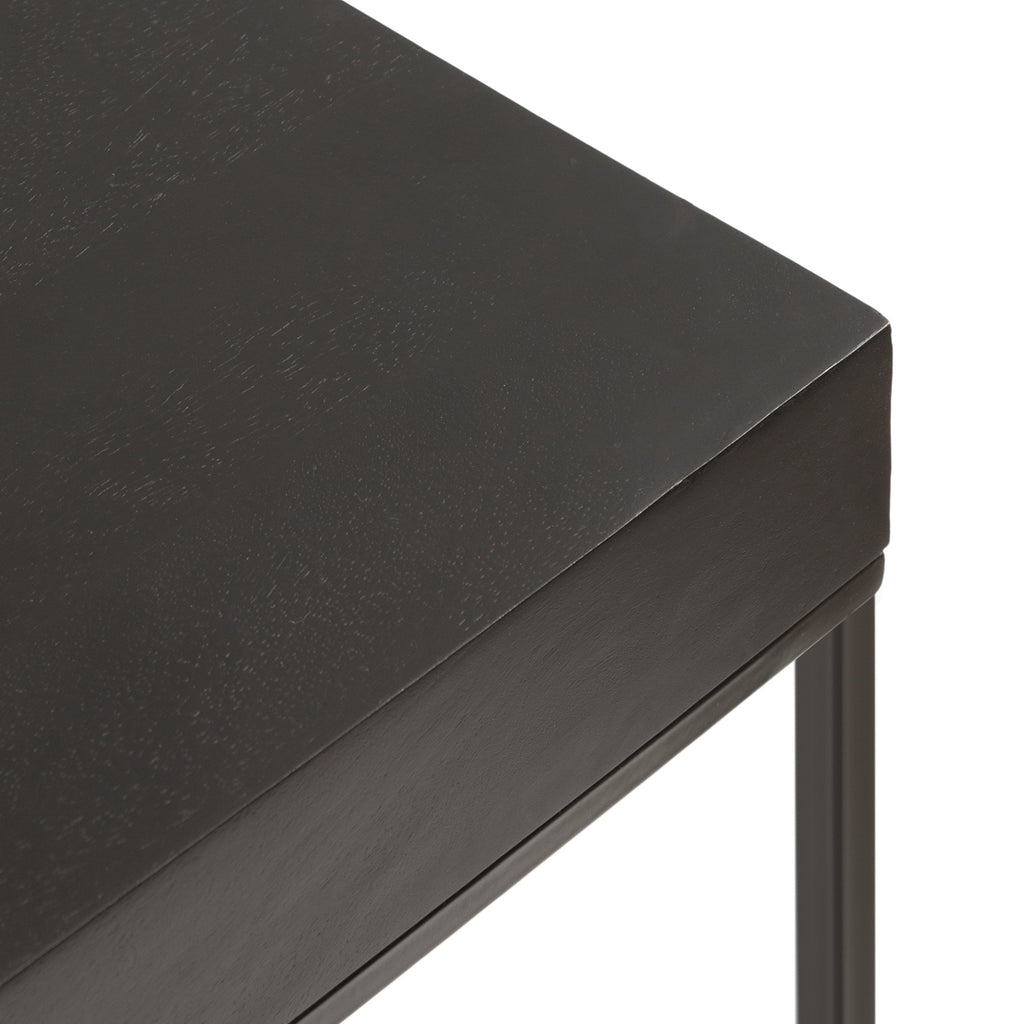 Karlsen Wood and Metal Slim Side Table
