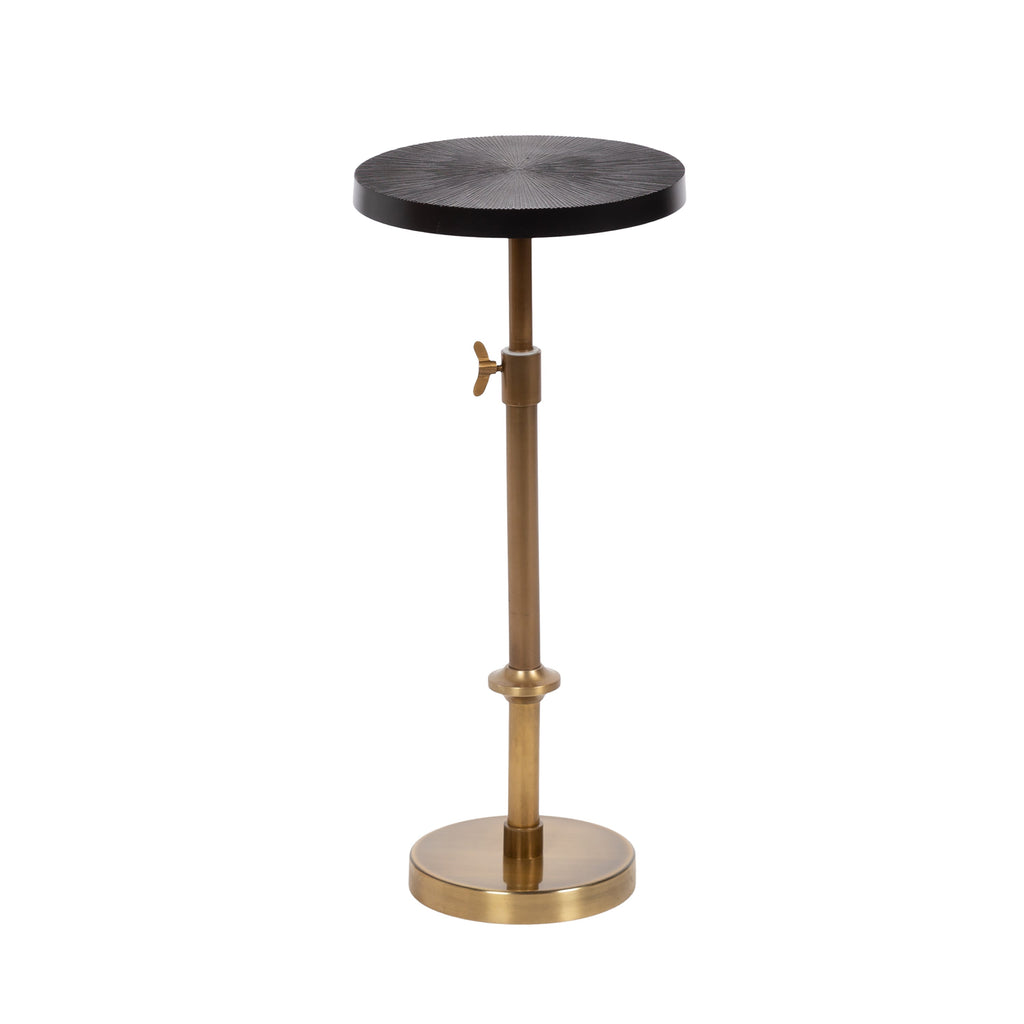 Engles Adjustable Embossed Metal Table and Plant Stand