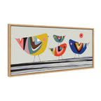 Sylvie Family Tree 4 Birds Framed Canvas by Rachel Lee of My Dream Wall